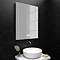 Modern 600 x 800mm LED Illuminated Bathroom Mirror incl. Digital Clock, Anti-Fog & Shaving Socket