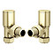 Arezzo Modern Angled Radiator Valves - Brushed Brass