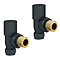 Modern Anthracite Angled Radiator Valves (Pair of)