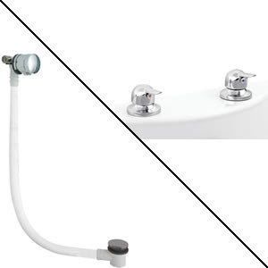 Modern Atlantic Freeflow Bath Filler Large Image