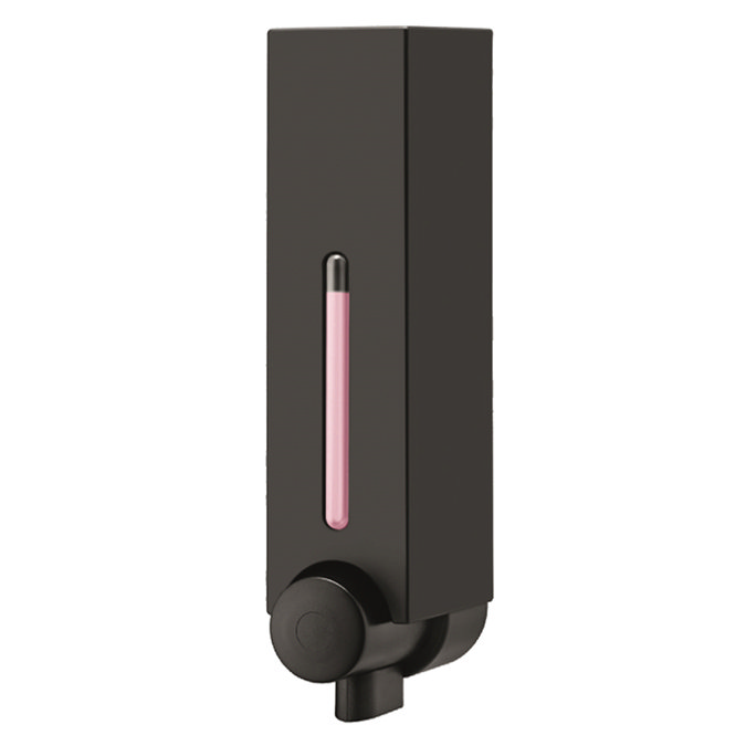 Modern Black Single Wall Mounted Soap Dispenser Large Image