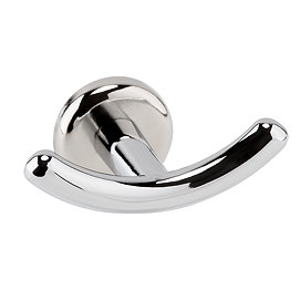 Modern Chrome Magnetic Double Robe Hook for Radiators Large Image
