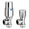 Modern Chrome Thermostatic Radiator Valves - Angled Large Image