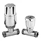 Modern Chrome Thermostatic Radiator Valves - Straight Profile Large Image