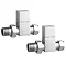 Modern Cube Straight Radiator Valves (Pair) Large Image