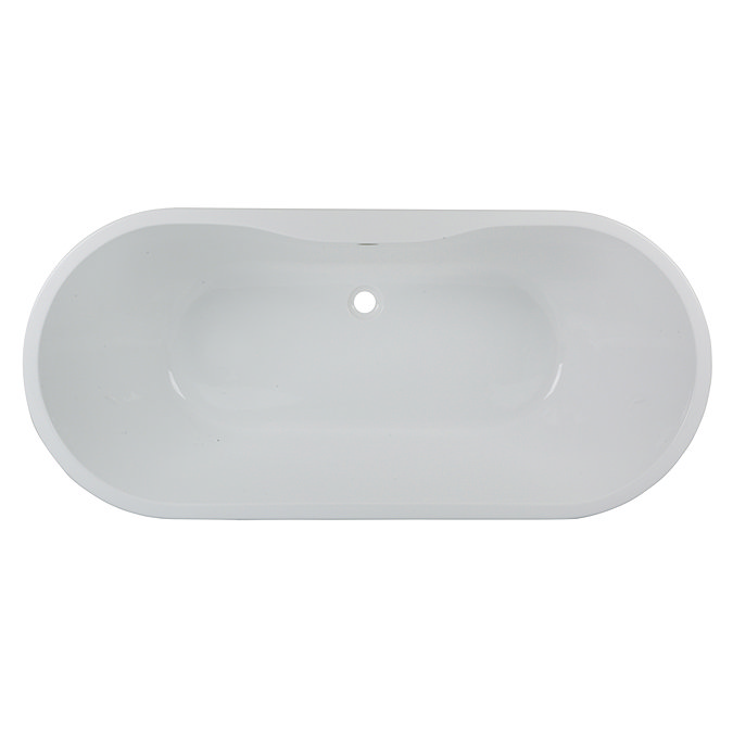 Modern Double Ended Curved Freestanding Bath (1680 x 750mm) Profile Large Image