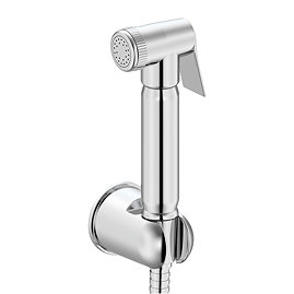 Cruze Round Douche Shower Spray Kit with Wall Bracket and Hose Chrome