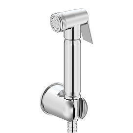 Cruze Round Douche Shower Spray Kit with Wall Bracket and Hose Chrome