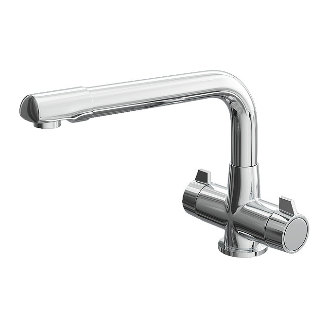 Modern Mono Kitchen Sink Mixer Tap with Swivel Spout - Chrome Large Image