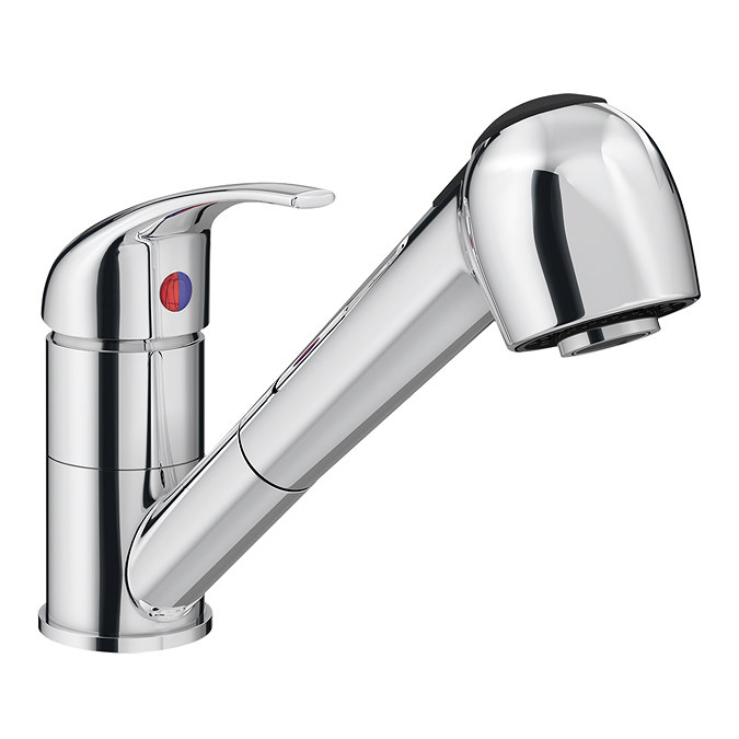 Bower Modern Mono Kitchen Tap with Pull Out Rinser - Chrome