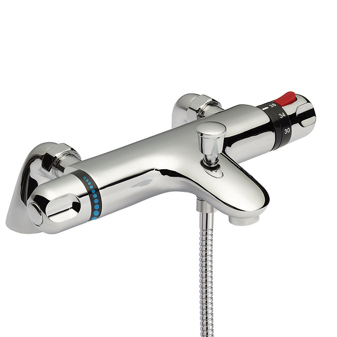 Nuie Reef Thermostatic Bath Shower Mixer - Chrome - CD324 Large Image