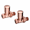 Arezzo Modern Rose Gold Straight Radiator Valves
