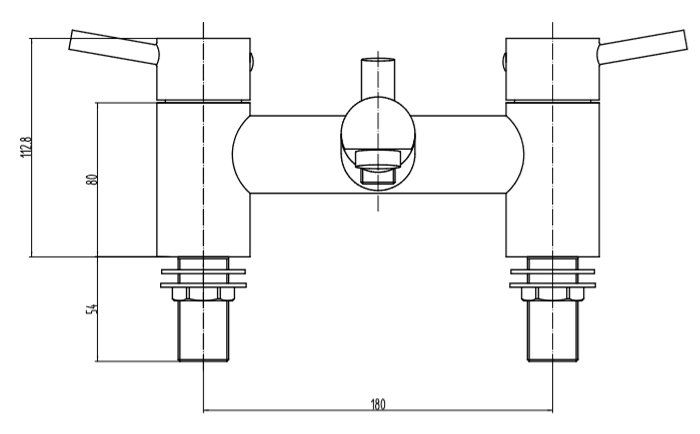 Modern Round Bath Shower Mixer with Shower Kit - Chrome