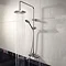 Modern Round Thermostatic Shower Kit - Chrome Profile Large Image
