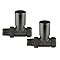Arezzo Satin Gunmetal Grey Straight Radiator Valves