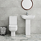 Pro 600 Modern Short Projection Basin & Pedestal (550mm Wide - 1 Tap Hole)