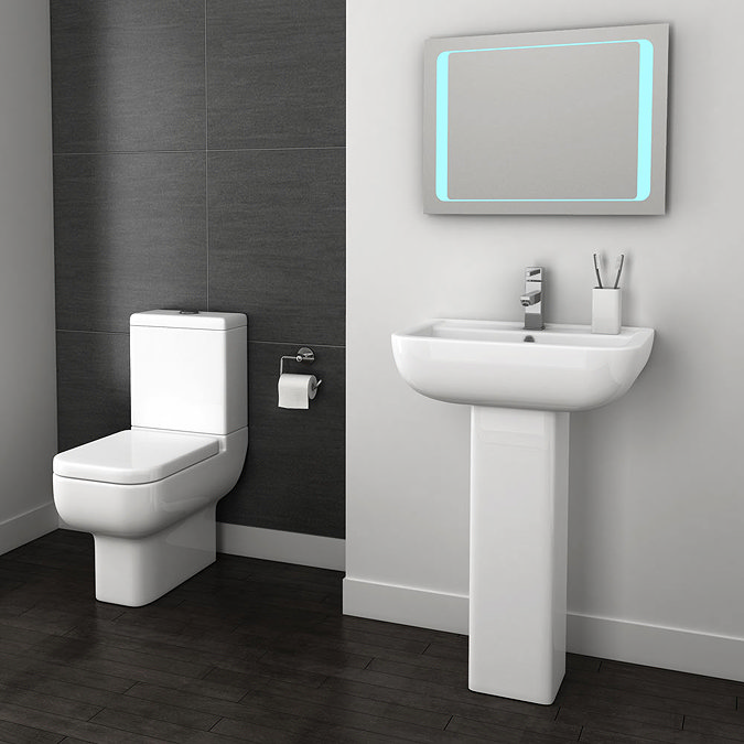 Pro 600 Modern Short Projection Basin & Pedestal (560mm Wide - 1 Tap Hole) Profile Large Image