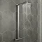 Modern Square Thermostatic Bar Shower Valve & Riser Kit - Chrome Large Image