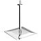 Modern Square Triple Valve with Diverter, Ceiling Mounted Square Shower Head & 6 Body Jets Standard