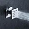 Modern Square Triple Valve with Diverter, Ceiling Mounted Square Shower Head & 6 Body Jets Feature