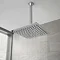 Modern Square Triple Shower Valve, Ceiling Mounted Square Shower Head & 6 Body Jets Newest Large Im