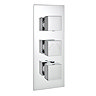 Modern Triple Outlet Shower Pack with Head, Body Hets + Slider Rail  In Bathroom Large Image