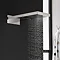 Modern Square Triple Valve with Diverter, Fixed Water Blade Shower Head & 6 Body Jets Standard Large