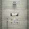 Modern Square Triple Valve with Diverter, Thin Fixed Shower Head, 4 Body Jets + Handset Large Image