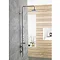 Modern Vertical Thermostatic Bar Valve with Fixed Shower Head, 4 Body Jets & Shower Kit Profile Large Image