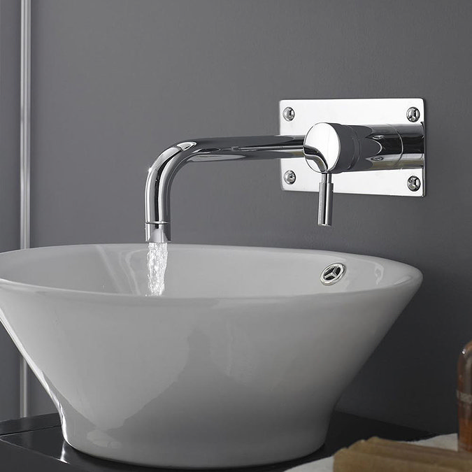 Modern Wall Mounted Tap - Chrome Profile Large Image