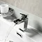 Modern Waterfall Basin Mixer Tap with Waste - Chrome Feature Large Image