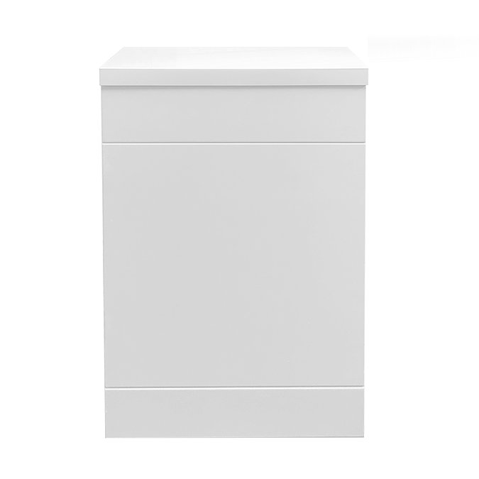 Modern WC Unit Incl. Polymarble Worktop and Square Toilet (505mm Wide)  additional Large Image