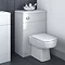 Modern WC Unit Incl. Polymarble Worktop and Square Toilet (505mm Wide) Large Image
