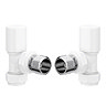 Arezzo Modern White Angled Radiator Valves Large Image