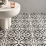 Molyneux Black & White Patterned Wall & Floor Tiles - 450 x 450mm