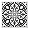 Molyneux Black & White Patterned Floor Tiles - 450 x 450mm