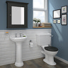 Monaco Traditional Basin with Pedestal (2 Tap Hole)