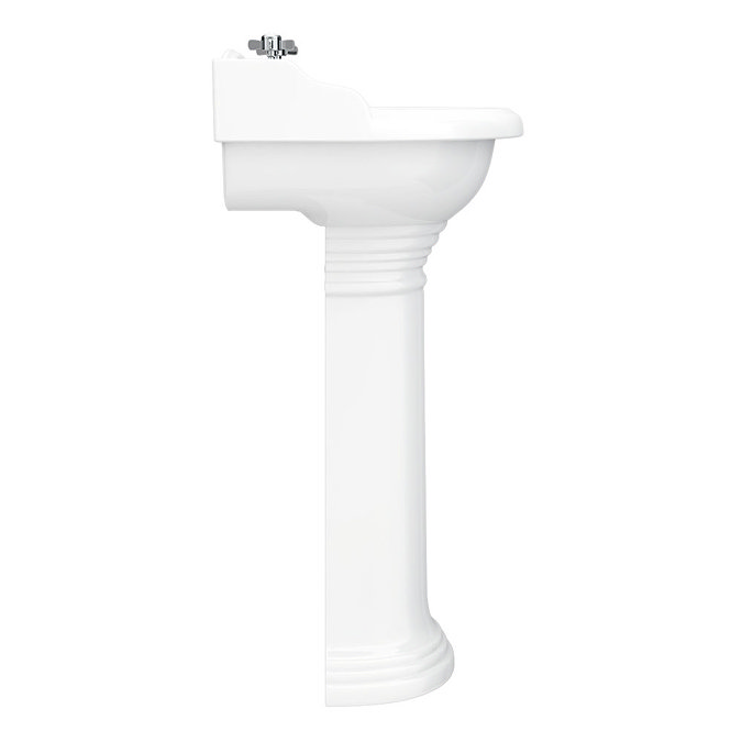 Monaco Traditional Basin + Pedestal (2 Tap Hole - Various Sizes)  Standard Large Image