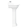 Monaco Traditional Basin + Pedestal (2 Tap Hole - Various Sizes)  Standard Large Image