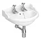 Monaco Traditional Wall Hung Cloakroom Basin (500mm Wide - 2 Tap Hole)