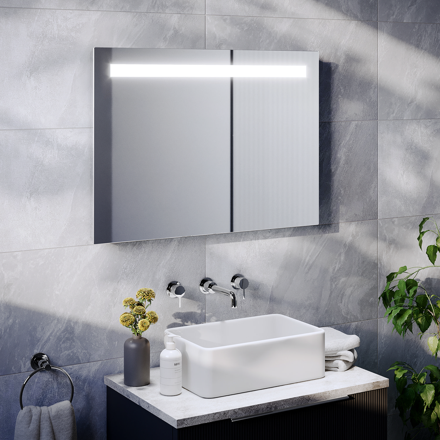 Montreal 700x500mm LED Mirror incl. Anti-Fog Demist & Shaving