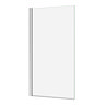 Montreal 8mm Glass Hinged Square Bath Screen (800 x 1400mm)