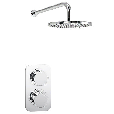 Montreal Concealed Modern Shower Package with Valve + Fixed Round Head  Profile Large Image