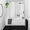 Montreal Curtain Rail Bath Screen with Integrated Towel Rail  Profile Large Image