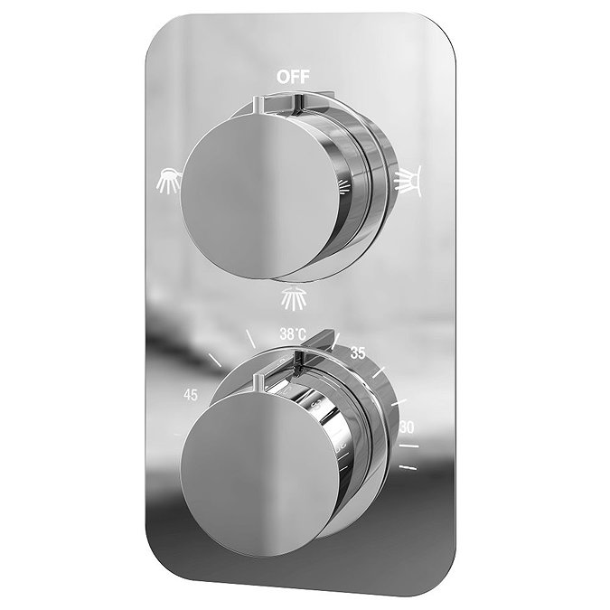 Montreal Modern Shower Package (Fixed Head, Ceiling Mounted Arm, Handset & 6 Body Jets) Profile Lar