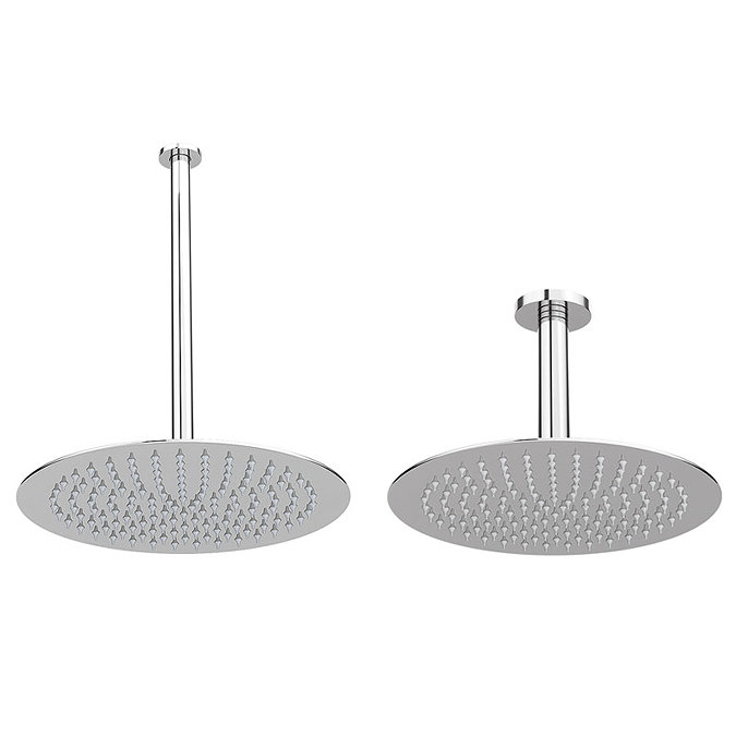 Montreal Modern Shower Package (Fixed Head, Ceiling Mounted Arm, Handset & 6 Body Jets) Feature Lar