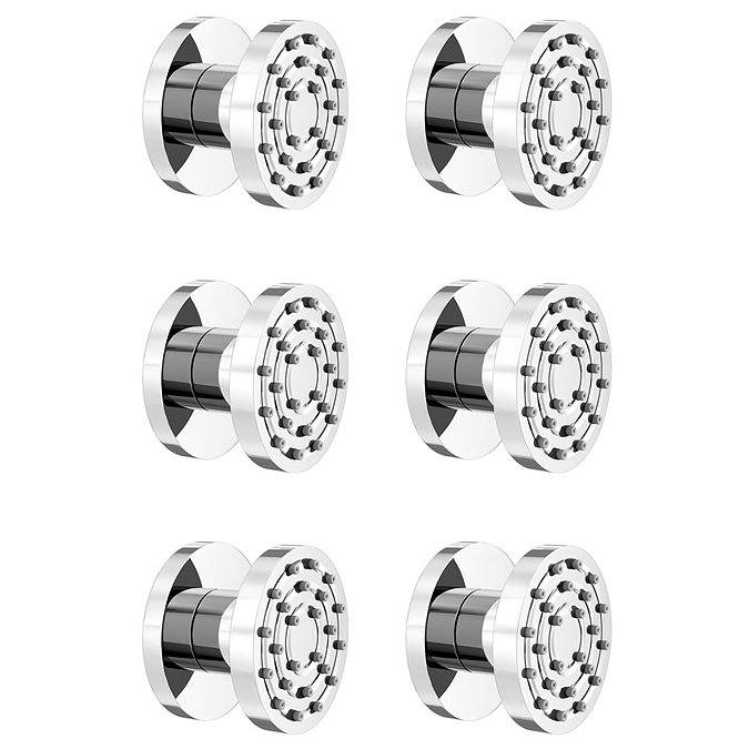Montreal Modern Shower Package (Fixed Head, Ceiling Mounted Arm, Handset & 6 Body Jets) Standard La