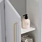 Montrose 400mm Dove Grey Cloakroom Vanity Unit with Brushed Brass Handle