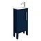 Montrose 400mm Indigo Blue Cloakroom Vanity Unit with Chrome Handle