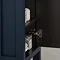 Montrose 400mm Indigo Blue Cloakroom Vanity Unit with Matt Black Handle